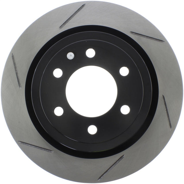 StopTech 2018 Ford F-150 Sport Slotted Rear Right Brake Rotor Stoptech Brake Rotors - Slotted  AXOPROS
