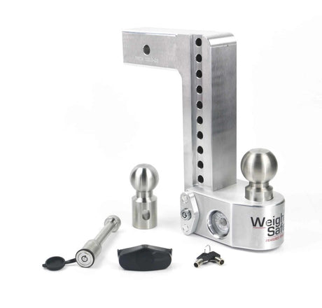 Weigh Safe Weigh Safe 10in Drop Hitch w/Built-in Scale & 2.5in Shank (10K/18.5K GTWR) w/WS05 - Aluminum Hitch Ball Mounts aftermarket performance part