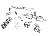 AWE MK8 Volkswagen Golf R 3in Touring Edition Quad Exhaust - Chrome Silver Tips AWE Tuning Catback  AXOPROS