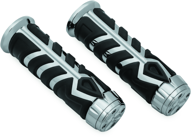 Kuryakyn Spear Grips For 7/8in Universal Indian Chrome Kuryakyn Grips  AXOPROS