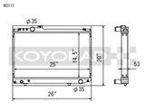 Koyo 86-92 Toyota Supra NA/Turbo MT Only (USDM Vehicles Req. M16x1.5 Plug) Radiator Koyo Radiators  AXOPROS