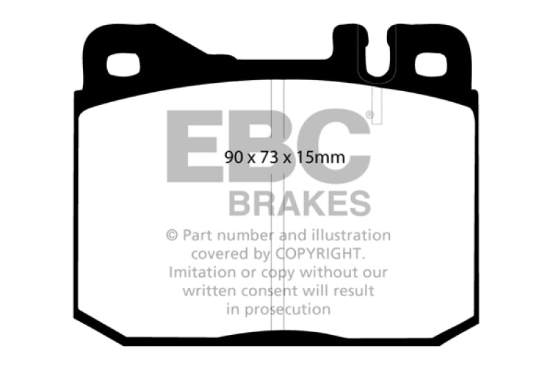 EBC 76-79 Mercedes-Benz 230 Redstuff Front Brake Pads EBC Brake Pads - Performance  AXOPROS