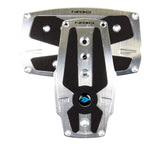 NRG Brushed Aluminum Sport Pedal A/T - Silver w/Black Rubber Inserts NRG Pedal Covers  AXOPROS
