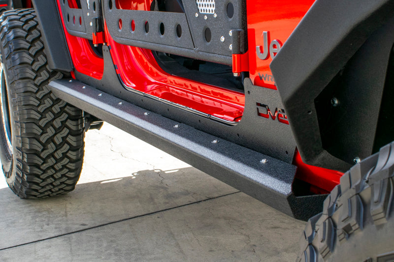 DV8 Offroad 2007-2018 Jeep Wrangler JK (4-door) Frame Mounted Sliders DV8 Offroad Side Steps  AXOPROS