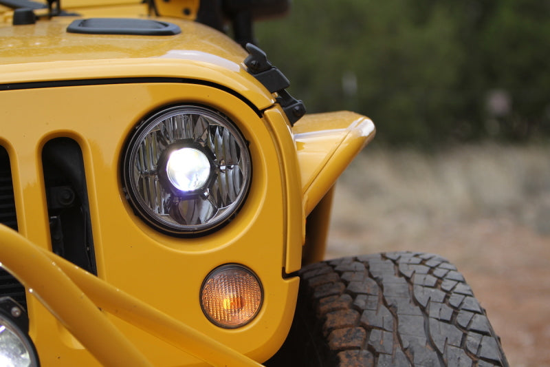 KC HiLiTES 07-18 Jeep JK (Not for Rubicon/Sahara) 7in. Gravity LED Pro DOT Headlight (Pair Pack Sys) KC HiLiTES Headlights  AXOPROS