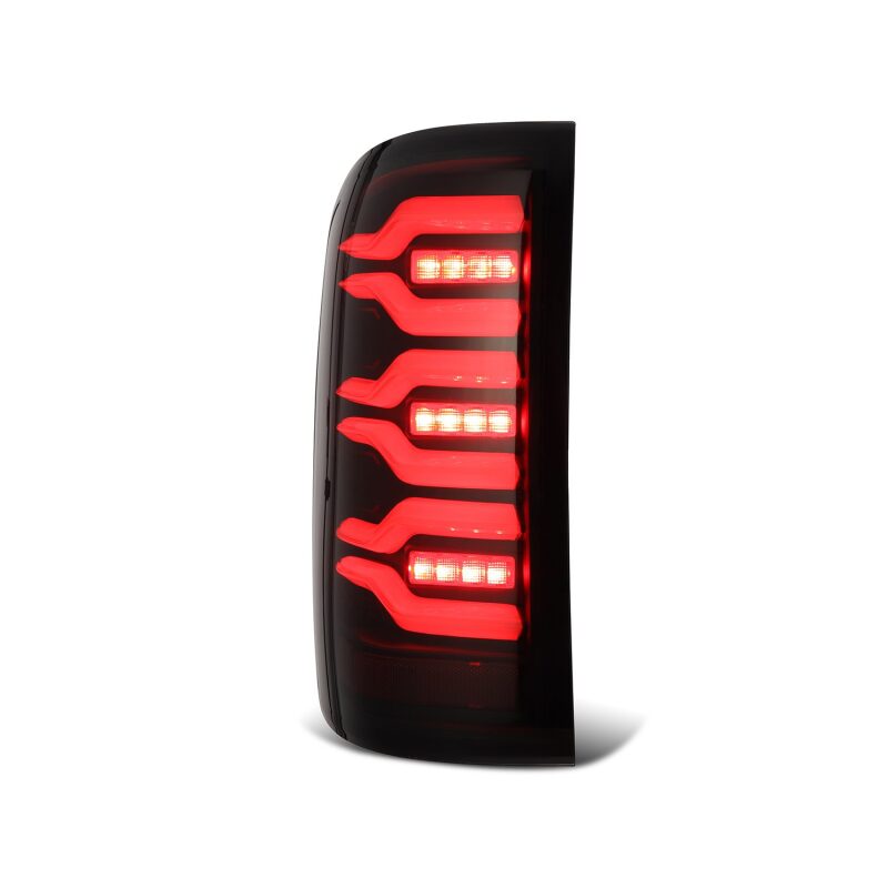 AlphaRex AlphaRex 14-18 GMC Sierra 1500/2500HD/3500HD LUXX-Series LED Tail Lights Blk w/Actv Light & Seq. Sig Tail Lights aftermarket performance part