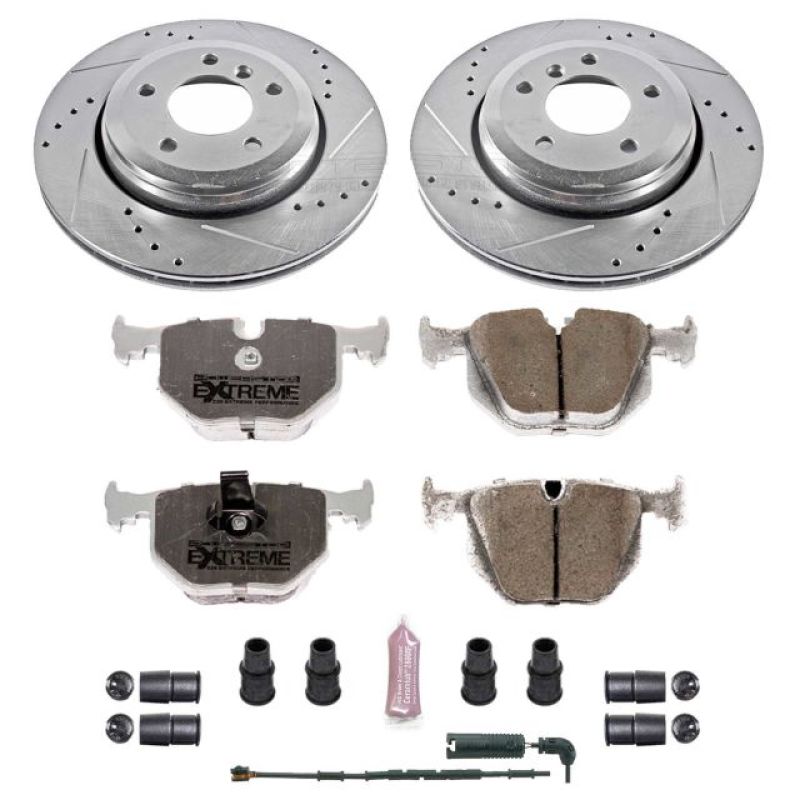 Power Stop 01-06 BMW 330Ci Rear Z26 Street Warrior Brake Kit PowerStop Brake Kits - Performance D&S  AXOPROS