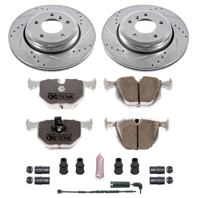 Power Stop 01-06 BMW 330Ci Rear Z26 Street Warrior Brake Kit PowerStop Brake Kits - Performance D&S  AXOPROS
