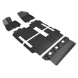 3D MAXpider 21-24 Toyota Sienna 8-Seat Kagu 1st, 2nd, & 3rd Row Floormats - Black 3D MAXpider Floor Mats - Rubber  AXOPROS