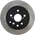 StopTech 13-14 Lexus GS300/350/400/430 Slotted Sport Rear Right Brake Rotor Stoptech Brake Rotors - Slotted  AXOPROS