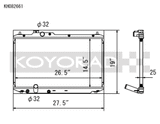 Koyo 12-15 Honda Civic SI 2.4L (MT) Radiator Koyo Radiators  AXOPROS