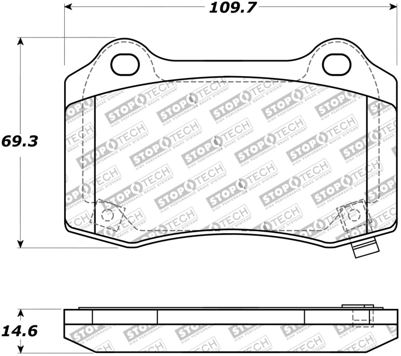 StopTech Performance 10+ Camaro Rear Brake Pads Stoptech Brake Pads - Performance  AXOPROS