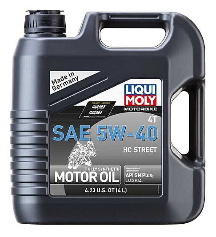 LIQUI MOLY 4L Motorbike 4T SAE 5W40 HC Street LIQUI MOLY Motor Oils  AXOPROS