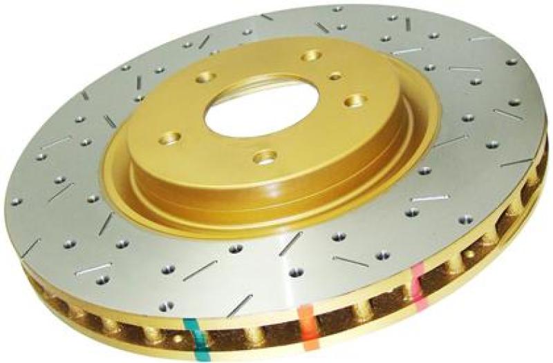 DBA 04-17 Subaru WRX STi Rear Crossdrilled & Slotted 4000 XS Series Rotor DBA Brake Rotors - Slot & Drilled  AXOPROS