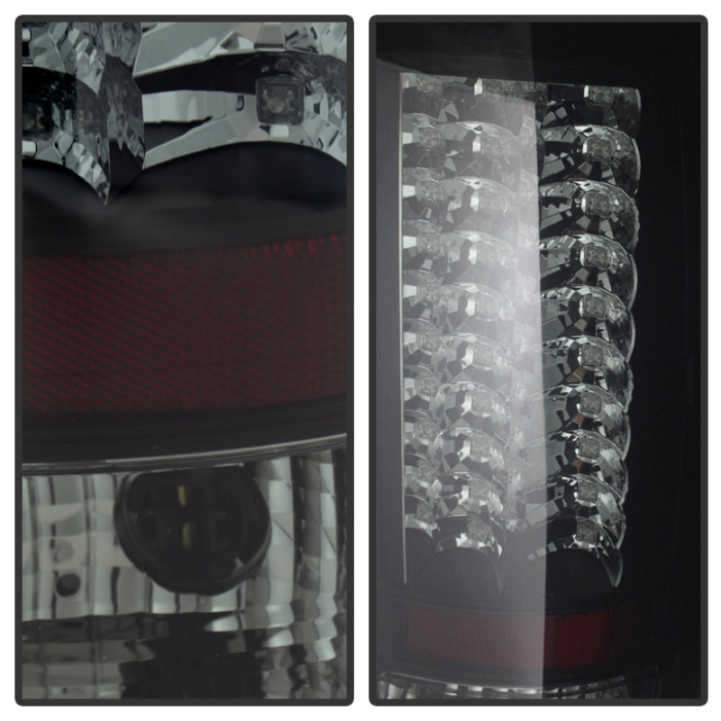Spyder GMC Sierra 07-13 (Not 3500 Dually 4 Rear Wheels)LED Tail Lights Blk Smke ALT-YD-GS07-LED-BSM SPYDER Tail Lights  AXOPROS