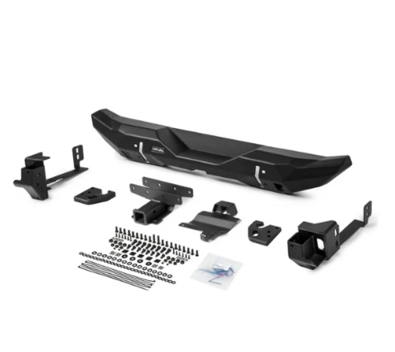 Rival 2018-2025 Jeep Wrangler JL  Rear Aluminum Stubby Bumper Rival USA Bumper Covers - Rear  AXOPROS