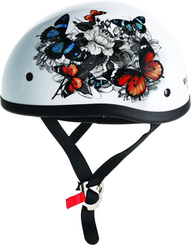 Skid Lids White Rose Original Helmet- Medium Skid Lid Helmets and Accessories  AXOPROS