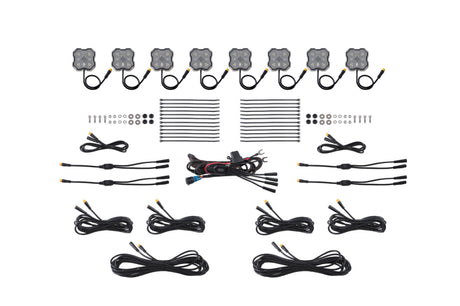 Diode Dynamics Diode Dyamics Rock Light - Red/White - M8 8-Pack Light Accessories and Wiring aftermarket performance part