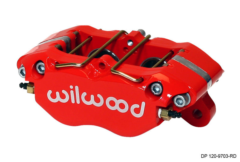 Wilwood Caliper-Dynapro 5.25in Mount - Red 1.38in Pistons .81in Disc Wilwood Brake Calipers - Perf  AXOPROS