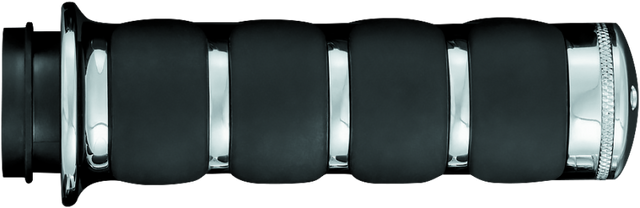 Kuryakyn Premium ISO Grips Without Throttle Boss Throttle-By-Wire Chrome Kuryakyn Grips  AXOPROS