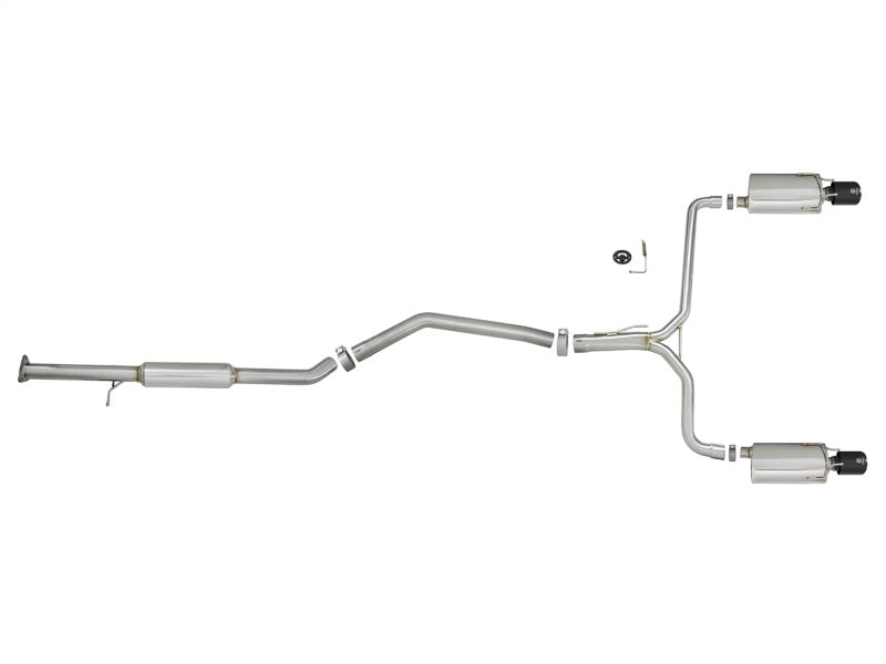 aFe Takeda Exhaust 304SS Dual Cat-Back w/ Black Tips 13-17 Honda Accord LX/EX/EX-L Sedan L4 2.4L aFe Catback  AXOPROS
