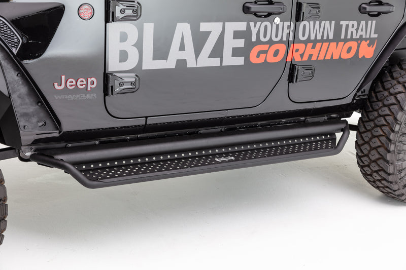 Go Rhino 19-20 Ram 1500 Dominator Extreme D1 SideSteps Complete Kit w/SideStep + Brkts Go Rhino Side Steps  AXOPROS