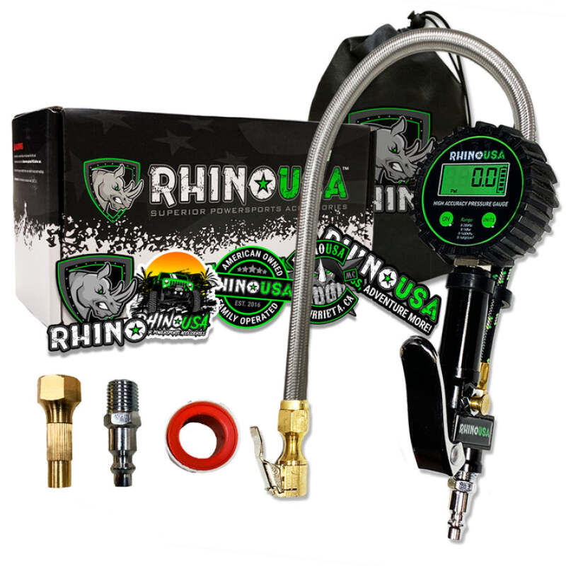 Rhino USA 200 Psi Digital Tire Inflator Gauge Rhino USA Gauges  AXOPROS