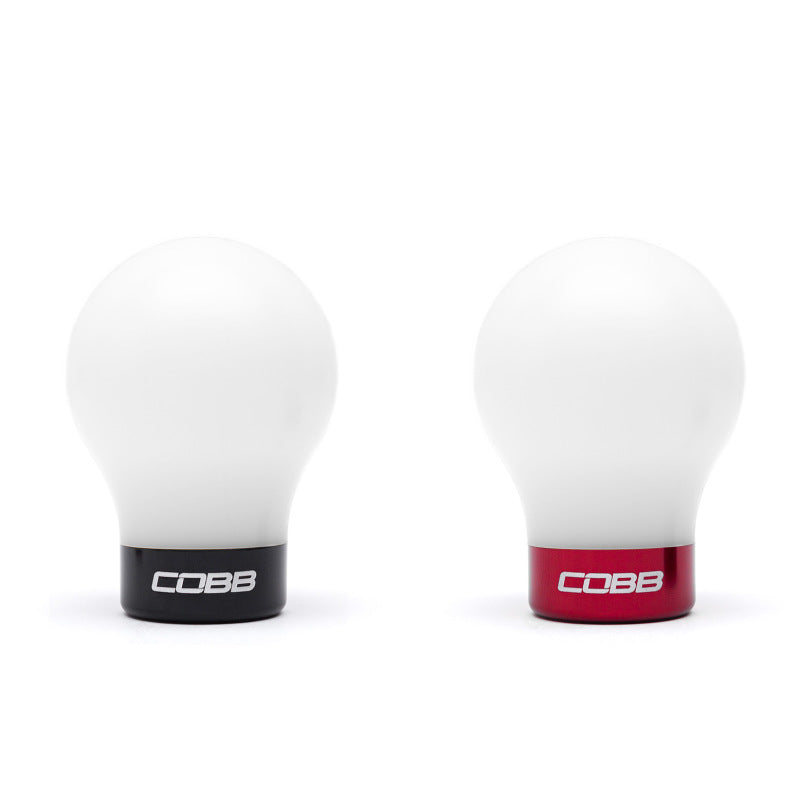 Cobb Subaru 6-Speed Weighted COBB Shift Knob - White (Incl. Both Red + Blk Collars) COBB Shift Knobs  AXOPROS