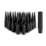 Mishimoto Mishimoto Steel Spiked Lug Nuts M14 x 1.5 24pc Set Black Mishimoto Lug Nuts  AXOPROS