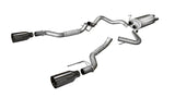 Corsa 2017-2020 Ford F-150 Raptor 3.5L Sport Cat-Back Dual Rear Exit w/ 5in Gunmetal Tip CORSA Performance Catback  AXOPROS