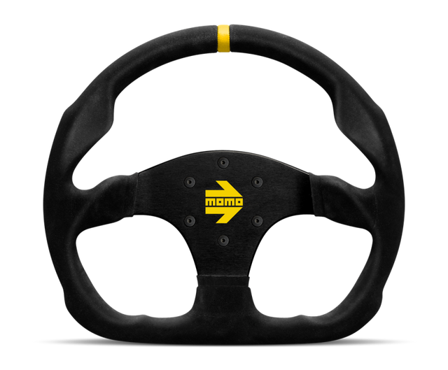 Momo MOD30 Steering Wheel 320 mm -  Black Suede/Black Spokes/1 Stripe MOMO Steering Wheels  AXOPROS