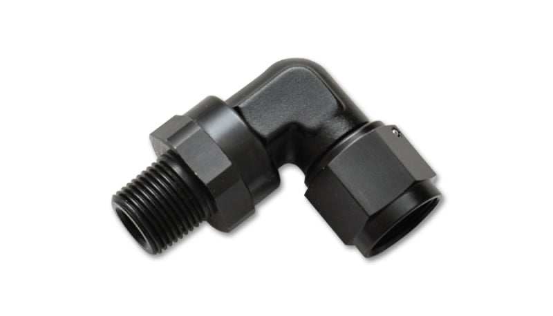 Vibrant -8AN to 3/8in NPT Female Swivel 90 Degree Adapter Fitting Vibrant Fittings  AXOPROS