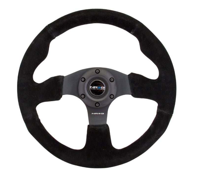 NRG Reinforced Steering Wheel (320mm) Suede w/Black Stitch NRG Steering Wheels  AXOPROS