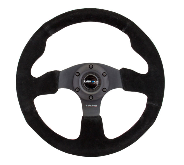 NRG Reinforced Steering Wheel (320mm) Suede w/Black Stitch NRG Steering Wheels  AXOPROS
