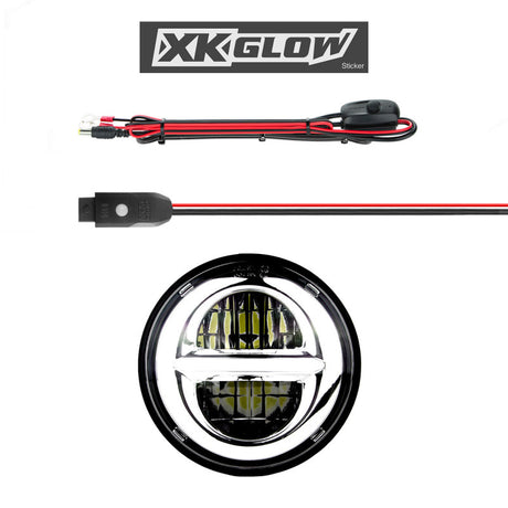 XKGLOW XK Glow Chrome Bezel 5.75in XKchrome LED headlight Headlights aftermarket performance part