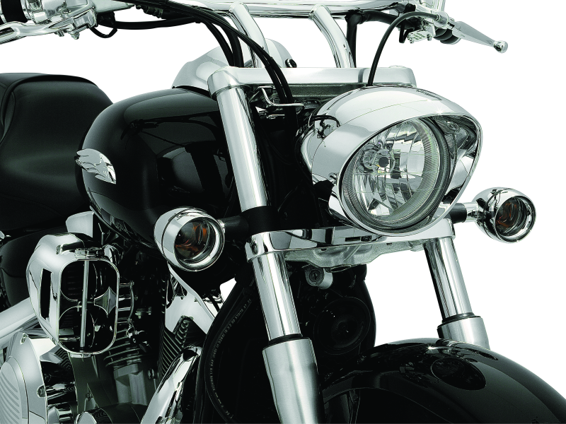 Kuryakyn Deep Dish Bezels With Smoke Lenses Red Light Kuryakyn Light Accessories and Wiring  AXOPROS