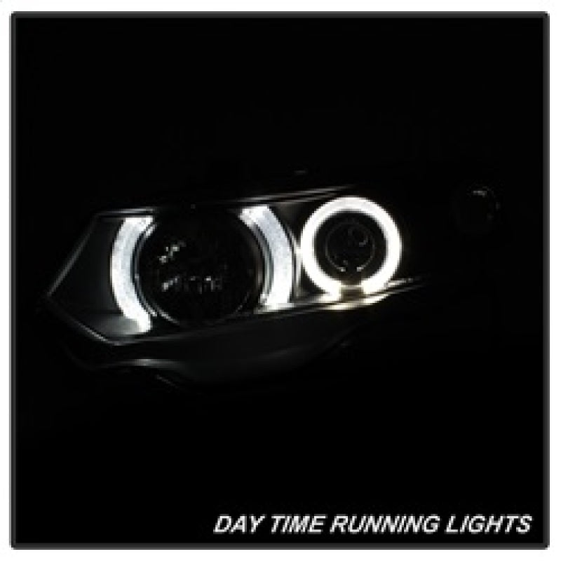 Spyder Honda Civic 06-08 2Dr Projector Headlights LED Halo Black High H1 Low H1 PRO-YD-HC06-2D-HL-BK SPYDER Headlights  AXOPROS