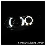 Spyder Honda Civic 06-08 2Dr Projector Headlights LED Halo Black High H1 Low H1 PRO-YD-HC06-2D-HL-BK SPYDER Headlights  AXOPROS