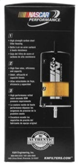 K&N Cellulose Media Fuel Filter 3in OD x 6.938in L K&N Engineering Fuel Filters  AXOPROS