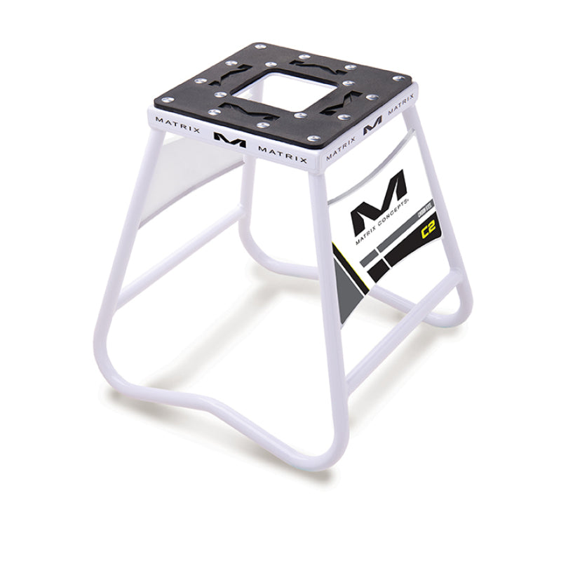 Matrix Concepts C2 Steel Stand with Nameplate - White Matrix Concepts Bike Stands  AXOPROS