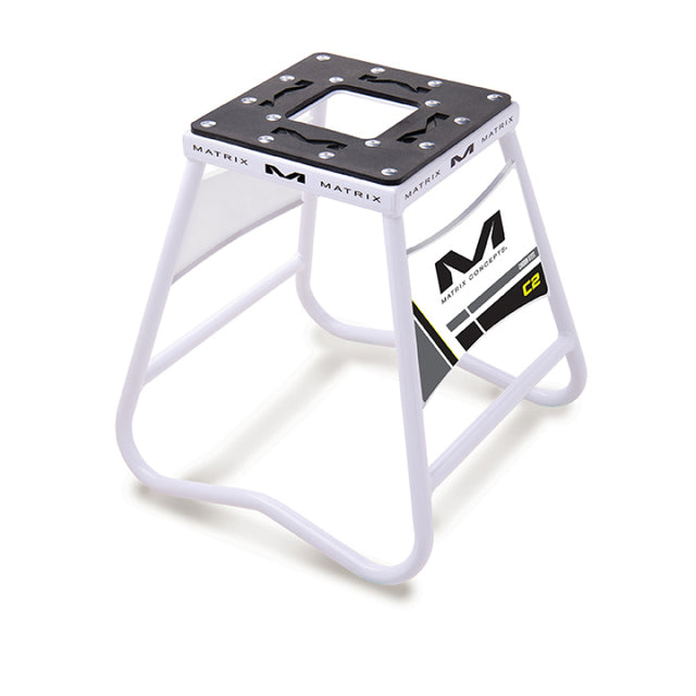 Matrix Concepts C2 Steel Stand with Nameplate - White Matrix Concepts Bike Stands  AXOPROS