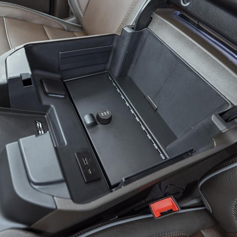 Tuffy Console Safe W/ Combo Lock For Chevrolet Silverado W/ Wireless Charging Pad Console Tuffy Products Cargo Boxes & Bags  AXOPROS