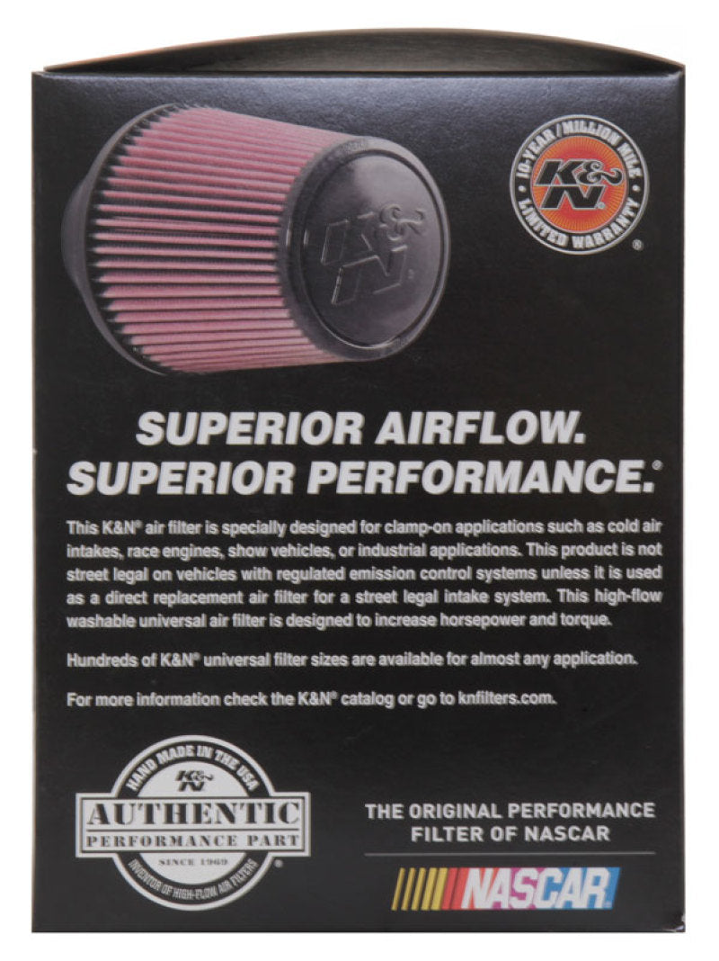 K&N Universal Air Filter (4in. Flange / 6in. Base OD / 4-5/8in. Top OD / 6in. Height) K&N Engineering Air Filters - Universal Fit  AXOPROS