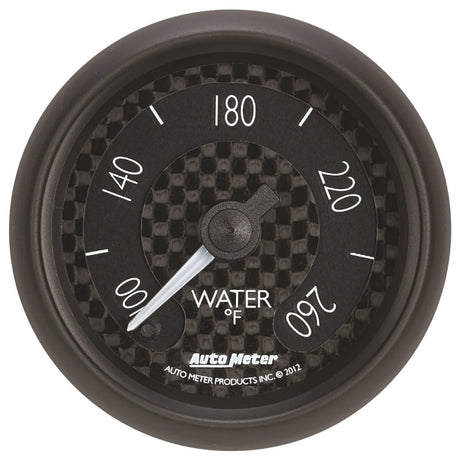 Autometer GT Series 52mm Full Sweep Electronic 100-260 Deg F Water Temperature Gauge AutoMeter Gauges  AXOPROS