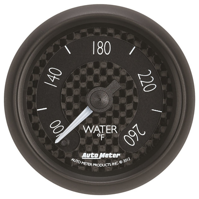 Autometer GT Series 52mm Full Sweep Electronic 100-260 Deg F Water Temperature Gauge AutoMeter Gauges  AXOPROS
