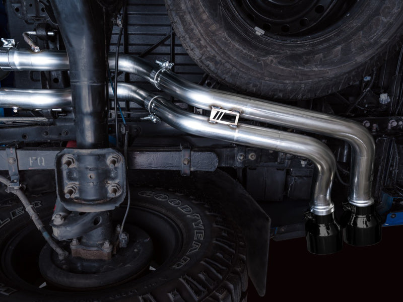 AWE 16-22 Toyota Tacoma 0FG Catback Exhaust w/ BashGuard - Dual Diamond Black Tips AWE Tuning Catback  AXOPROS