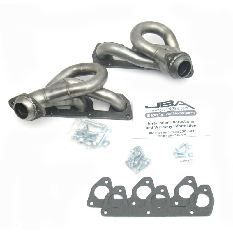 JBA 02-08 Ford Ranger 3.0L V6 w/o EGR 1-1/2in Primary Raw 409SS Cat4Ward Header JBA Headers & Manifolds  AXOPROS
