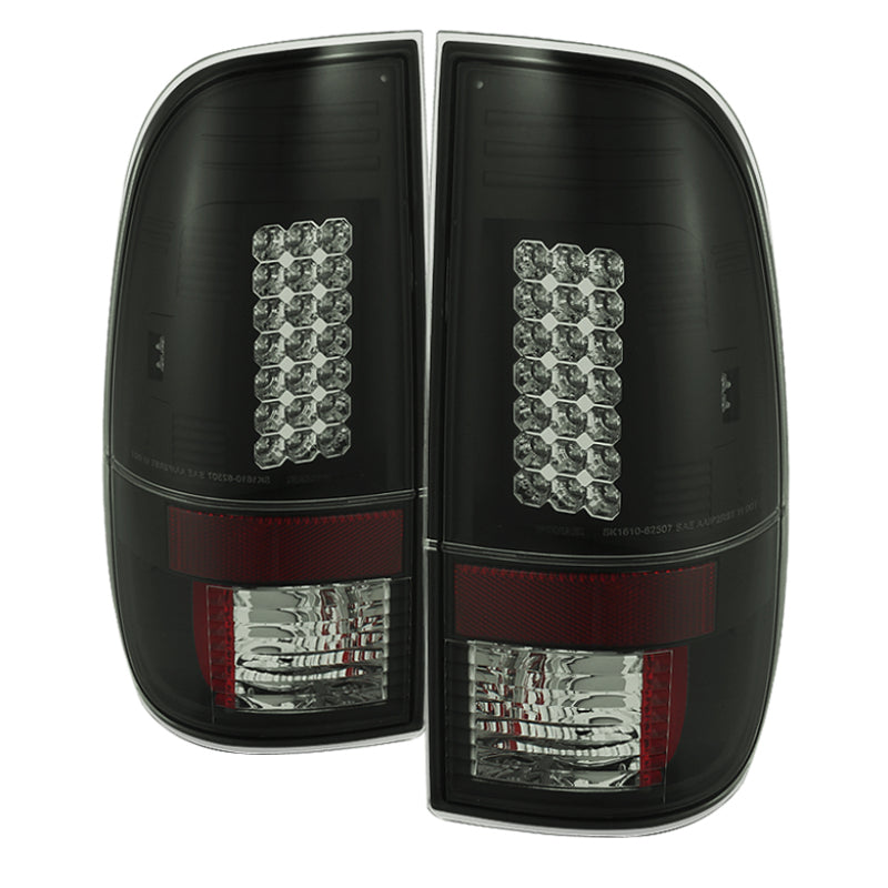 Spyder Ford F150 side 97-03/F250 Super Duty 99-07 LED Tail Lights Blk Smke ALT-YD-FF15097-LED-BSM SPYDER Tail Lights  AXOPROS