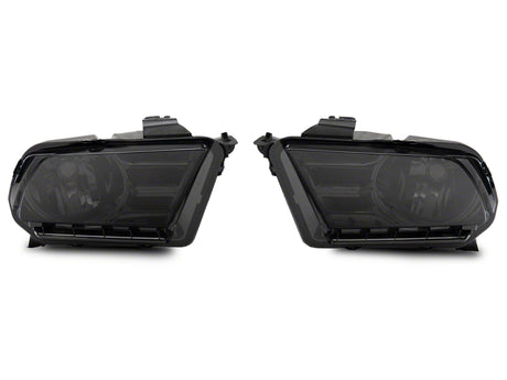 Raxiom Raxiom 10-12 Ford Mustang Axial Series OEM Style Rep Headlights- Chrome Housing- Smoked Lens Headlights aftermarket performance part