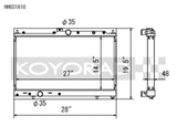 Koyo 03-07 Mitsubishi Evolution 8/9 2.0L Turbo (MT) Radiator Koyo Radiators  AXOPROS
